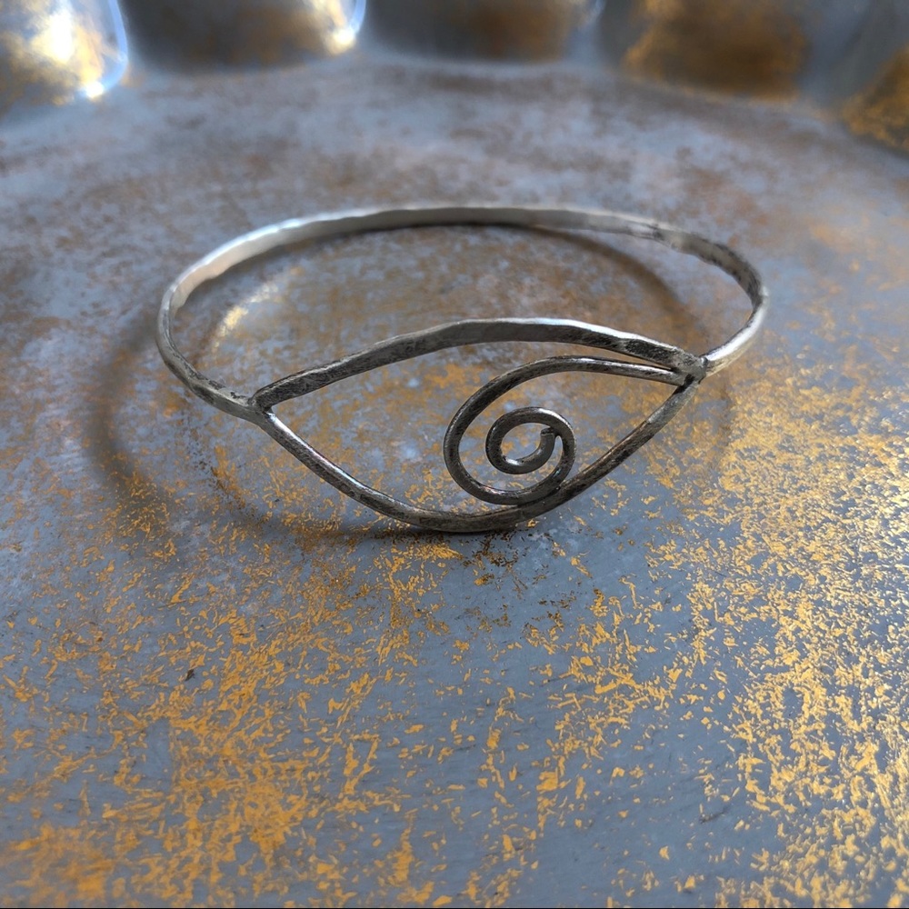 Funky Silver Eye Bracelet